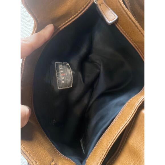 VTG axcess Liz Claiborne Should Bag Purse Biege Tan Boho Retro Y2K Style - Picture 6 of 9